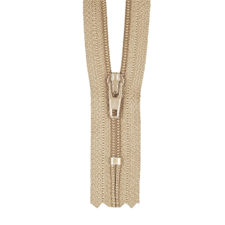 #3 Nylon Coil Closed-End Zippers - Beige