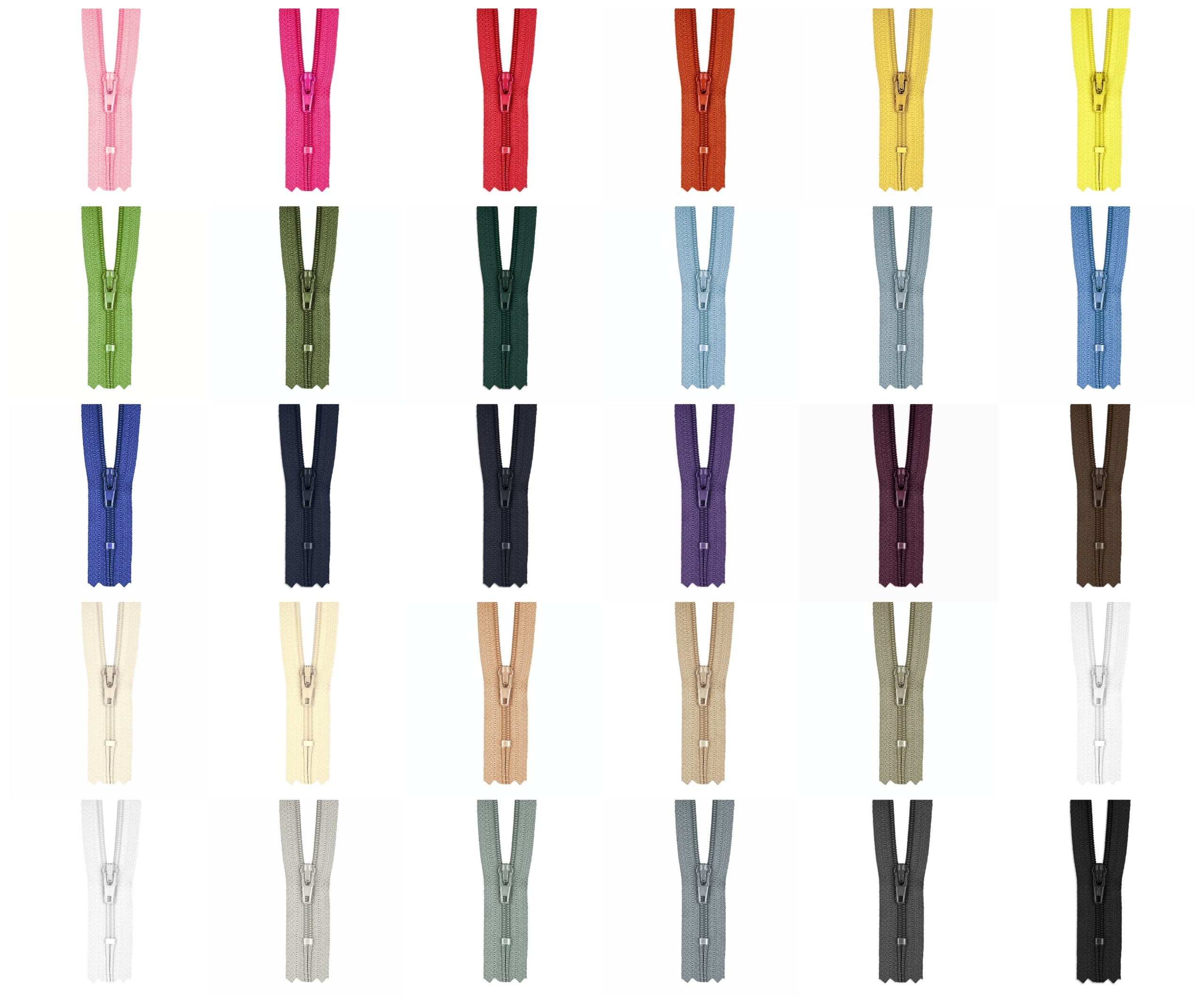 22" #3 Nylon Coil Closed-End Zippers - *NEW* 27 Colours, image 2